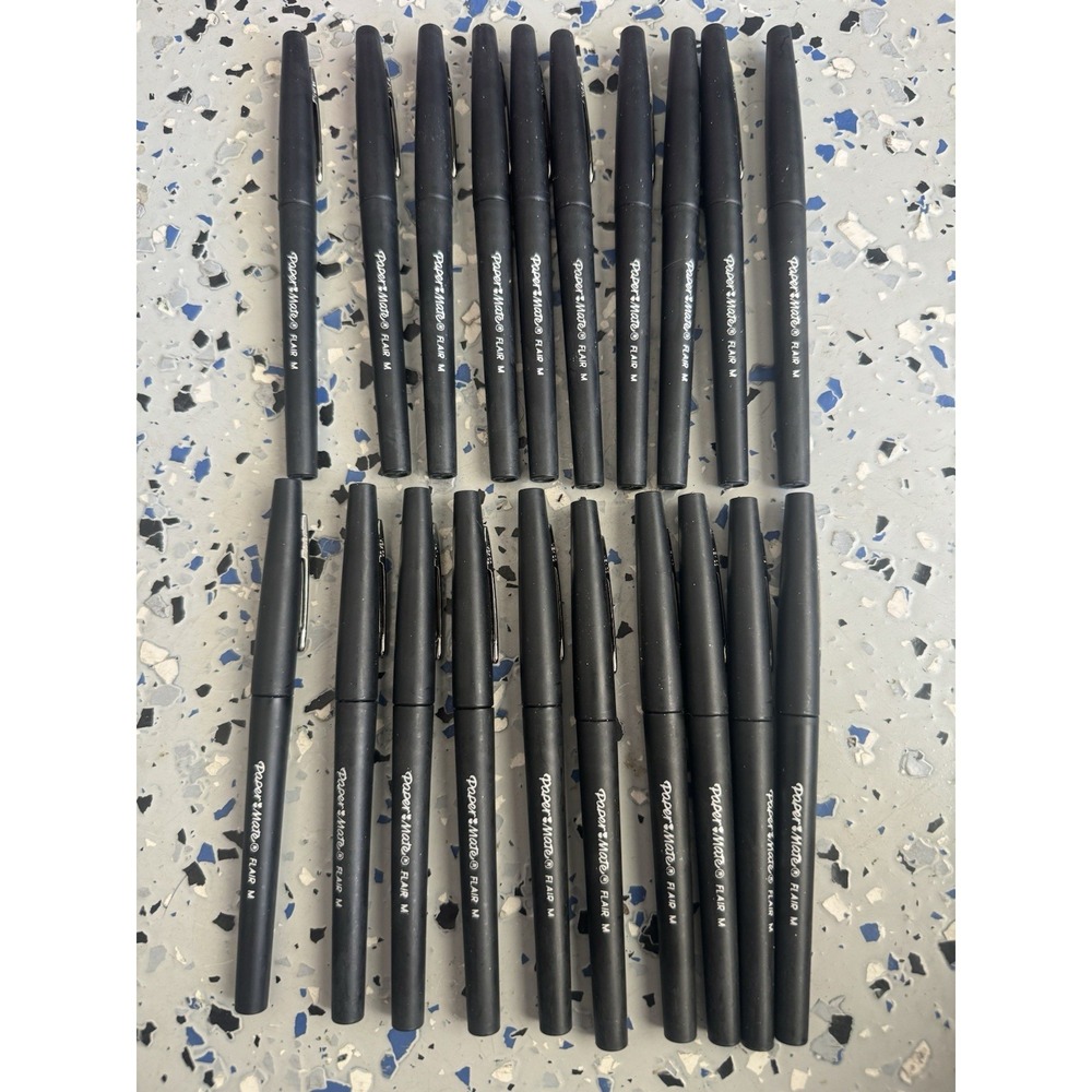 New Paper Mate Flair Felt Tip Pens, Medium Point (0.7mm), Black, 20 Count